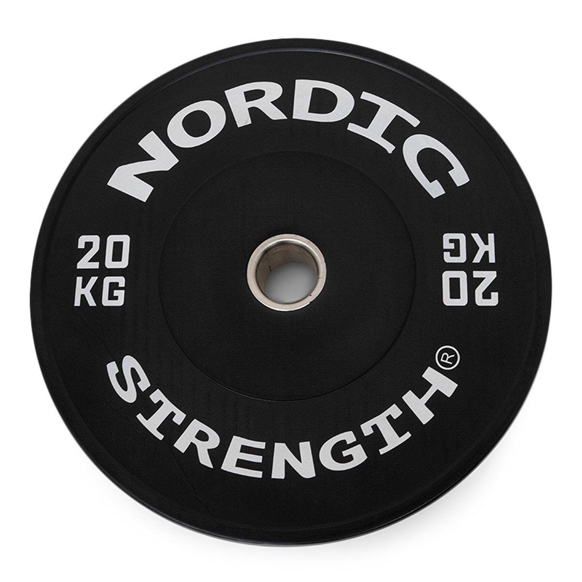 Premium gummi bumper plate 20 kg til tung olympisk løft med 50 mm olympisk hul
