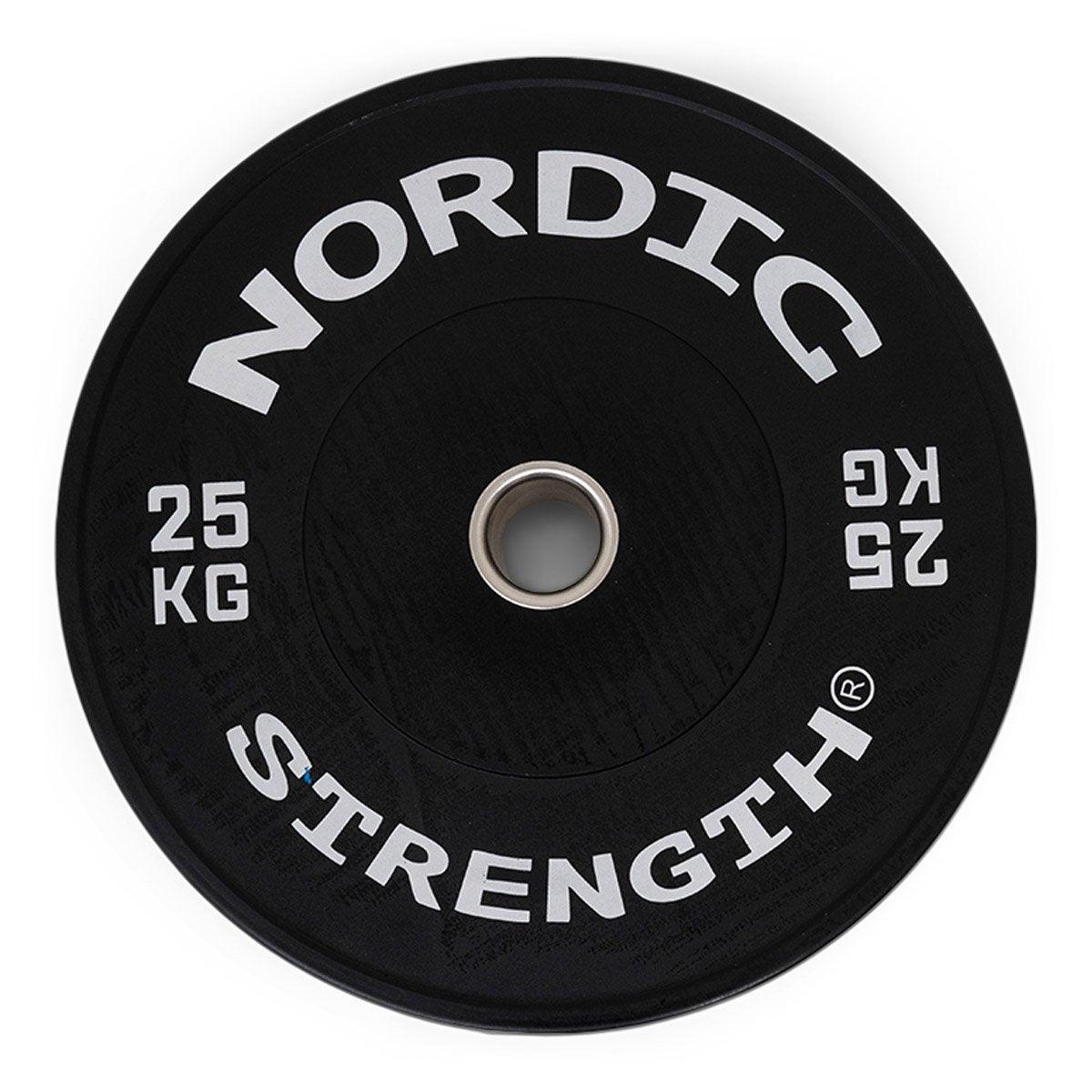 Premium gummi bumper plate 25 kg til tung styrketræning og olympisk løft