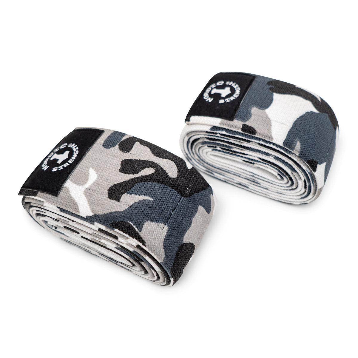 Camouflage-mønstrede knæbind med velcro-lukning til styrketræning, 2 meter