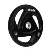 VirtuFit olympisk gummivægtskive på 20 kg med tre indvendige greb