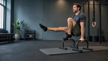 L-sit calisthenics-hold der træner core og hoftebøjere