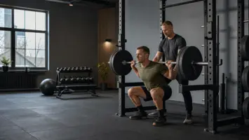 Squat-teknik med vægtstang i squat rack
