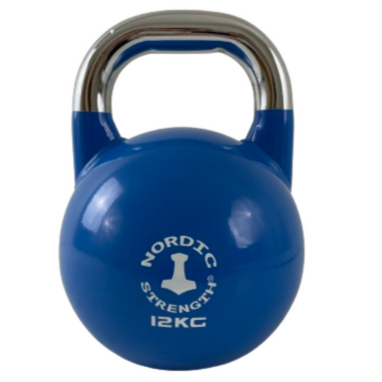 Competition kettlebell 12 kg i blå fra Nordic Strength til teknisk kettlebellsport