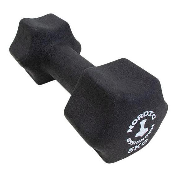 Sort Nordic Strength aerobic håndvægt på 5 kg i black edition udgave