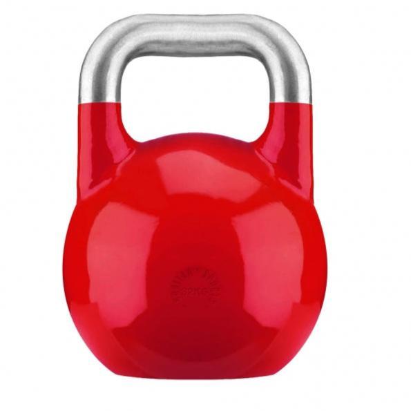 Competition kettlebell 32 kg i rød fra Nordic Strength — avanceret competition-stål til eliteudøvere