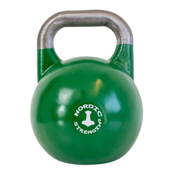 Competition kettlebell 24 kg i grøn fra Nordic Strength — tung competition-stål til avancerede udøvere