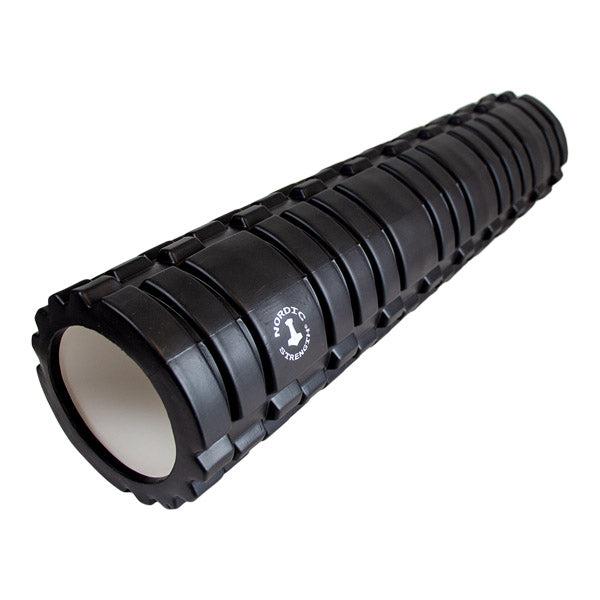 Sort foam roller 60 cm med triggerpunkt profil til dybde massage