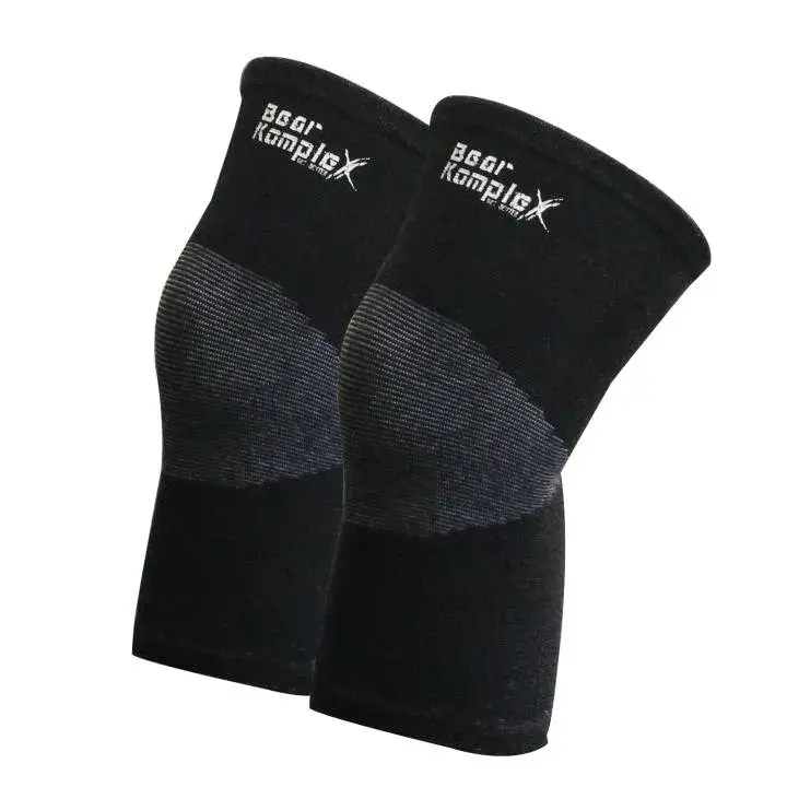Bear KompleX Lite 4mm sorte kompressions knæbeskyttere til funktionel træning