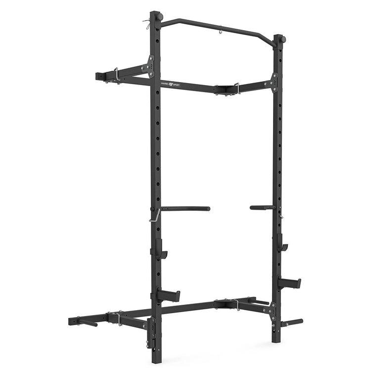 Semi-pro sammenklappelig power rack MS-U114 foldet ud med sikkerhedsarme