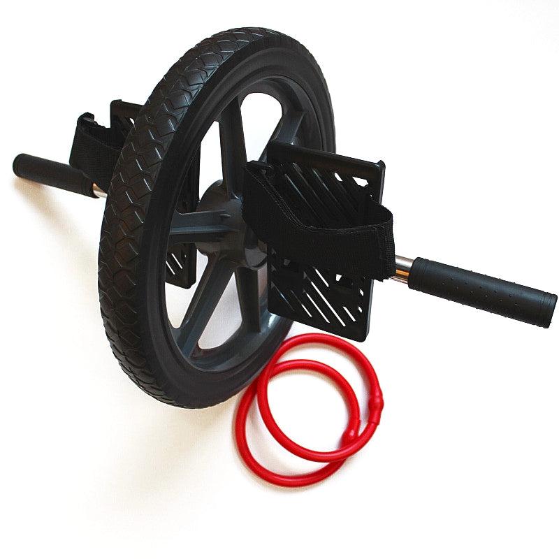 Power Wheel stort mavehjul med fodstropper til avanceret kerne- og helkropstræning