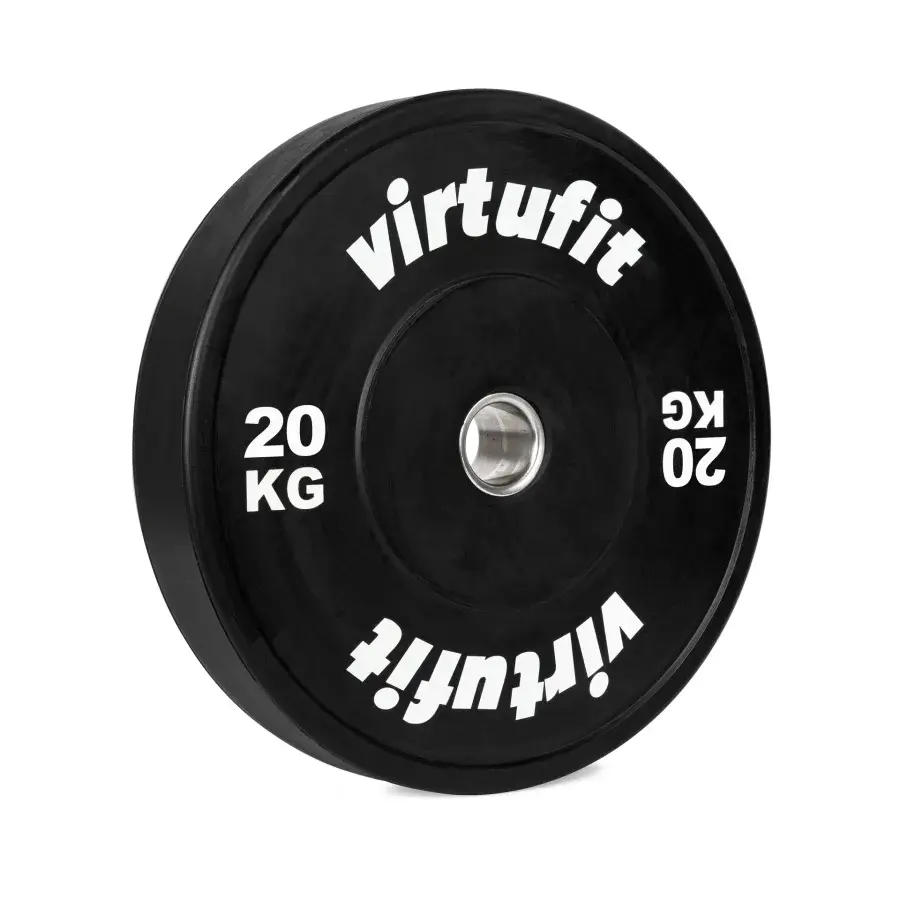 VirtuFit bumper plate på 20 kg i sort gummi med indvendig stålring