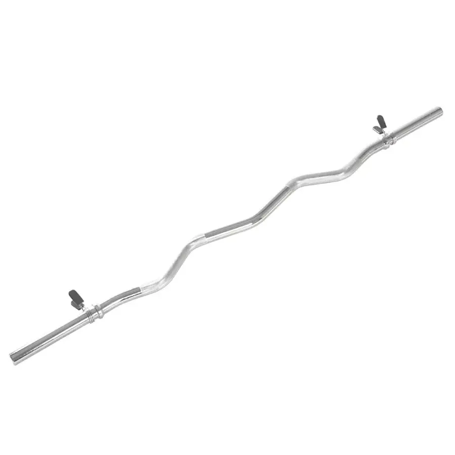 VirtuFit EZ curlstang på 120 cm med W-formet midte og fjederlåse
