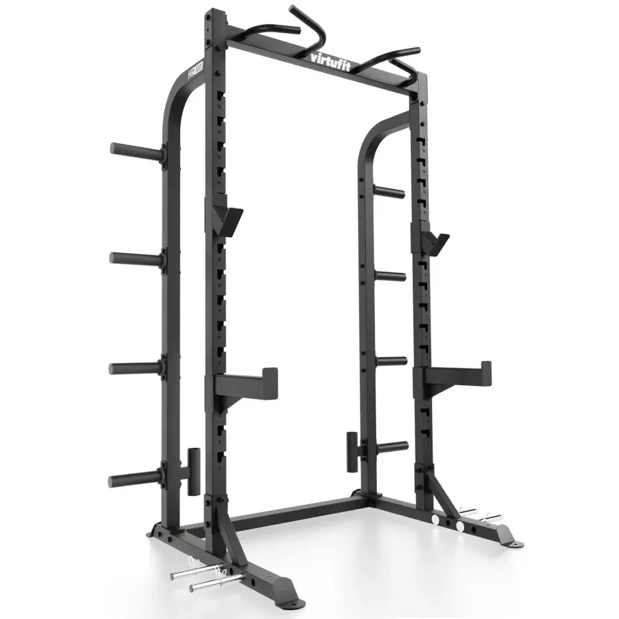 VirtuFit HR100 half rack i sort stål med chin-up bar og holdere til vægtskiver