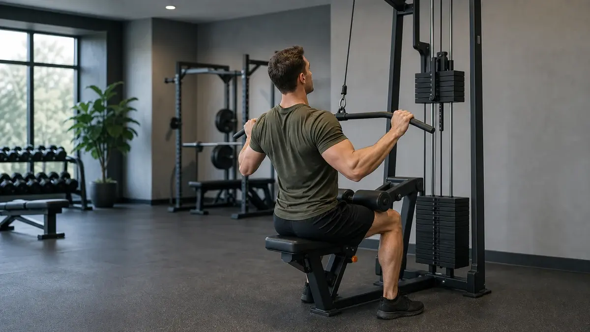 Lat pulldown nedtræk der bygger en bred og stærk ryg